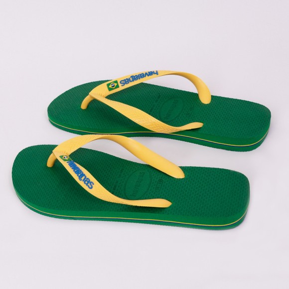 Havaianas Unisex Green Brazil Logo Flip Flop main image