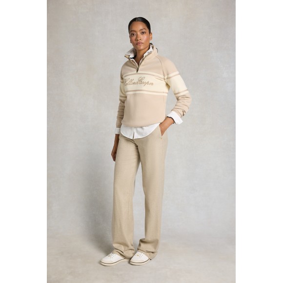 Holland Cooper Womens Beige Signature Quarter Zip Sweat #3
