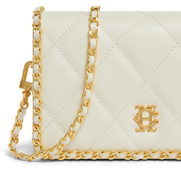 Holland Cooper Womens Off-White Quilted Chain Crossbody Bag #3