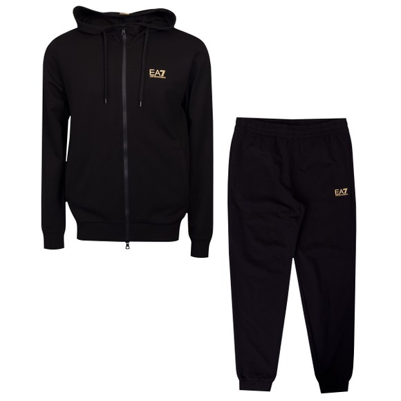 EA7 Emporio Armani Mens Black Jersey Tracksuit