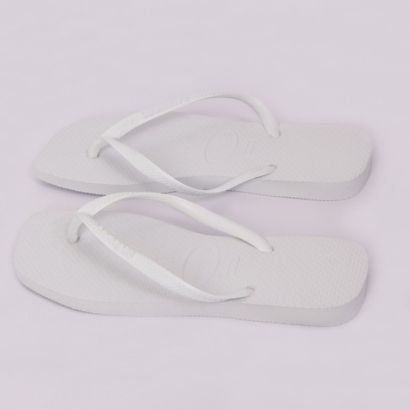 Havaianas Womens White Square Flip Flop #3
