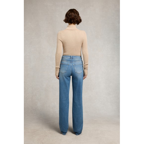 Holland Cooper Womens Blue Classic Straight Jean #4