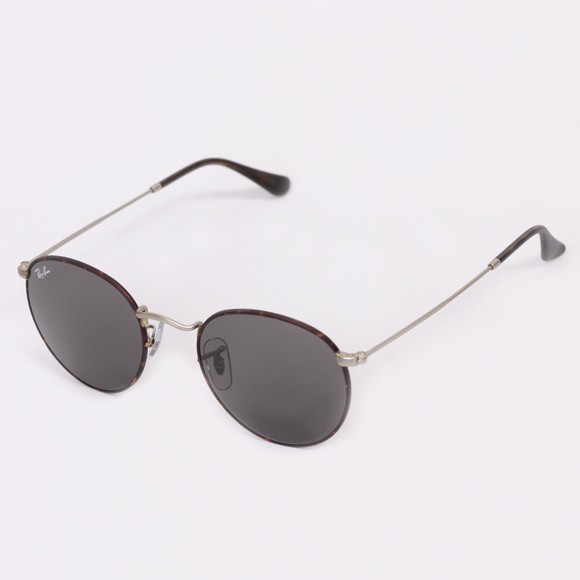 Ray-Ban Mens Silver 0RB3347 Round Metal Sunglasses