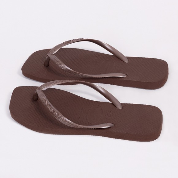 Havaianas Womens Brown Square Flip Flop #3