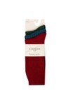 Glenmuir Mens Red 3 Pack Bamboo Fibre Leisure Socks