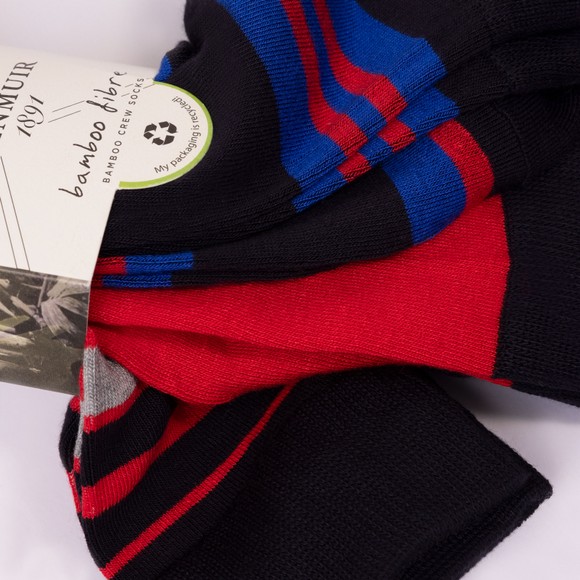 Glenmuir Mens Multicoloured Bamboo Jacquard Colour Block True Socks main image