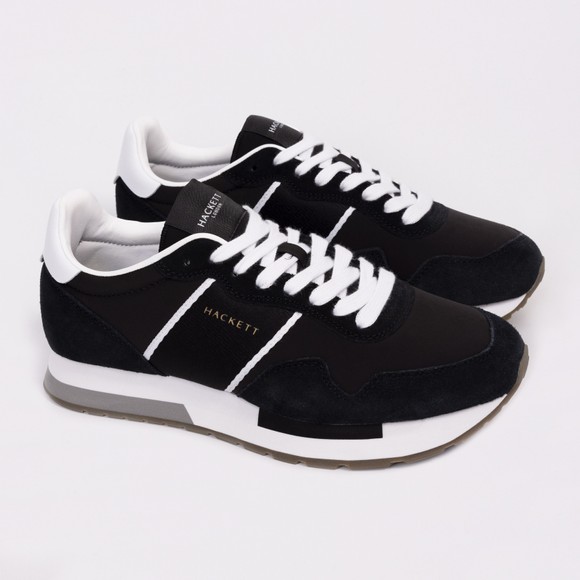 Hackett Mens Black Keston Symbol Trainer