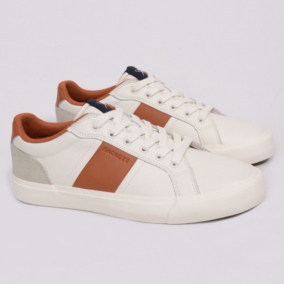 Hackett Mens Off-White Blake Handle Trainer