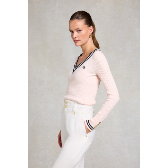 Holland Cooper Womens Pink Lucy Knitted Jumper  #3