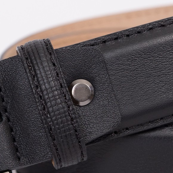 Huxley Tanner Mens Black 35mm Ballesteros Matt Formal Belt main image