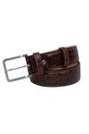 Huxley Tanner Mens Brown Mcenroe 40mm Croc Print Belt
