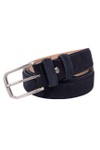Huxley Tanner Mens Blue 35mm Palmer Suede Belt