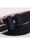 Huxley Tanner Mens Blue 35mm Palmer Suede Belt