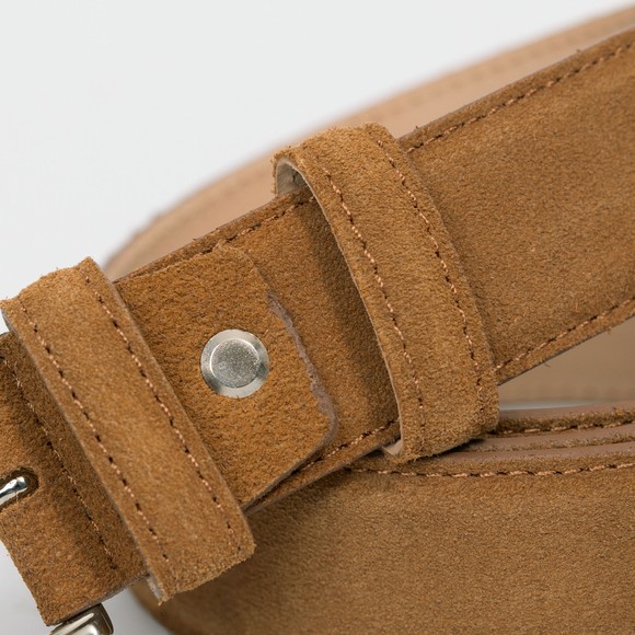 Huxley Tanner Mens Brown 35mm Palmer Suede Belt