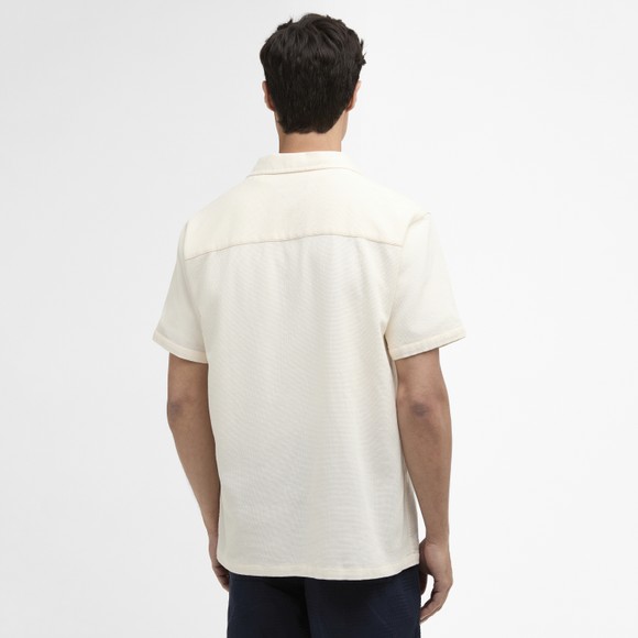 Barbour International Mens White Wayback Waffle Short Sleeve Shirt #3