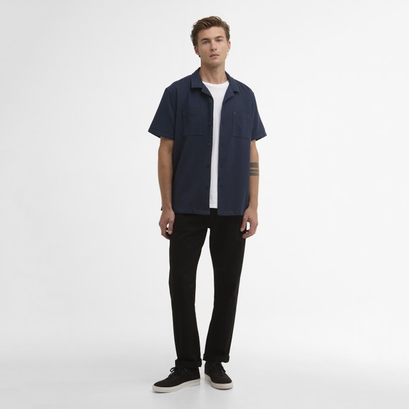 Barbour International Mens Blue Wayback Waffle Short Sleeve Shirt #3