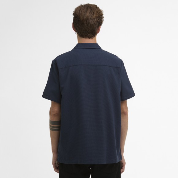 Barbour International Mens Blue Wayback Waffle Short Sleeve Shirt #4