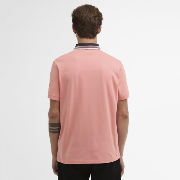 Barbour International Mens Pink Burnwood Tipped Polo Shirt #4