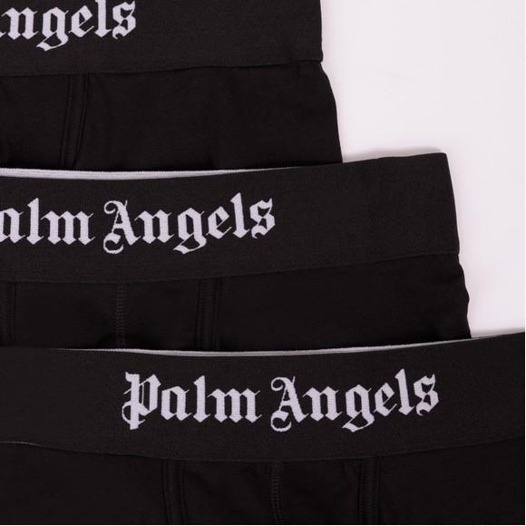 Palm Angels Underwear Mens Black Basic Short 3 Pack Trunk #3