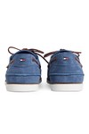 Tommy Hilfiger Mens Blue Core Suede Boat Shoe