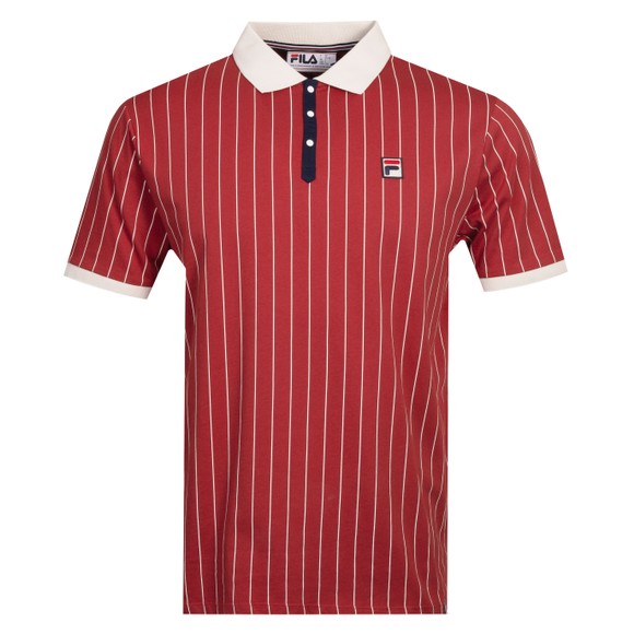 Fila Mens Red BB1 Striped Polo Shirt