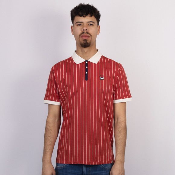 Fila Mens Red BB1 Striped Polo Shirt
