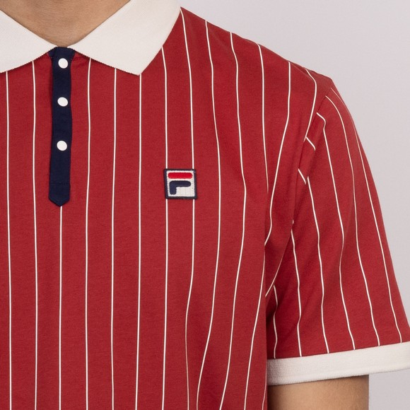 Fila Mens Red BB1 Striped Polo Shirt main image