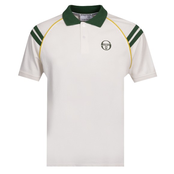 Sergio Tacchini Mens White New Cortona Polo Shirt