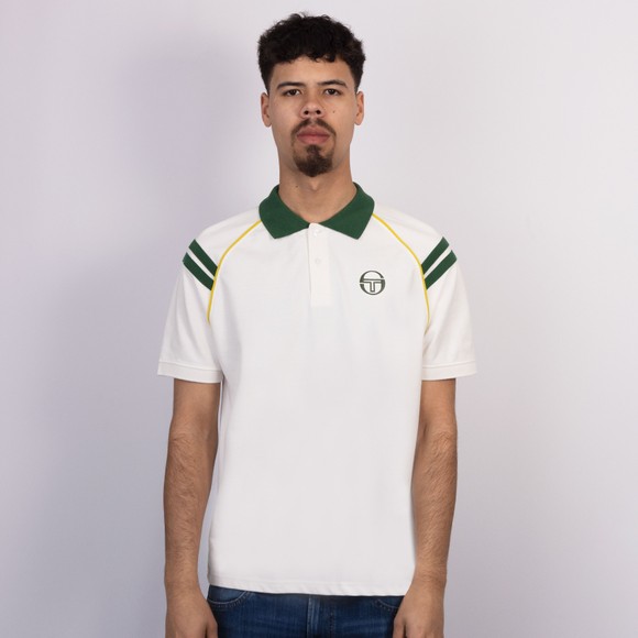 Sergio Tacchini Mens White New Cortona Polo Shirt