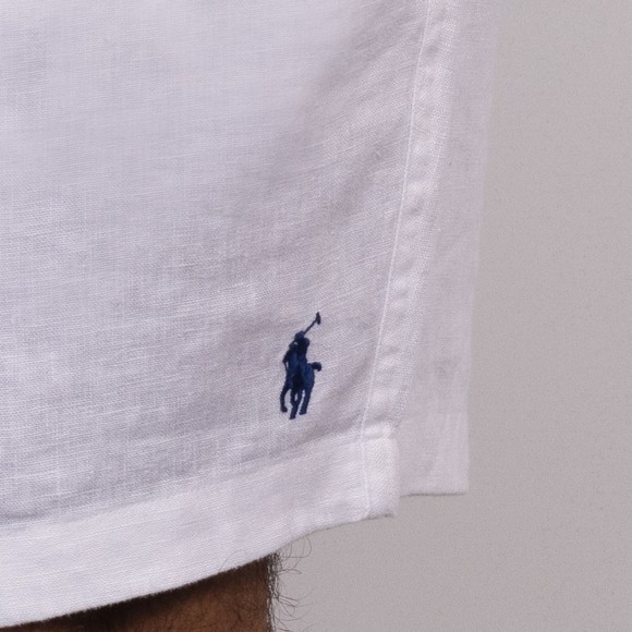 Polo Ralph Lauren Mens White Linen Prepster Short #3