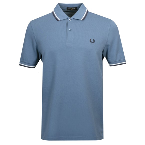 Fred Perry Mens Blue Twin Tipped Polo Shirt #1