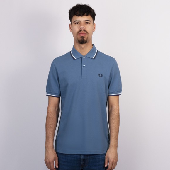 Fred Perry Mens Blue Twin Tipped Polo Shirt #2
