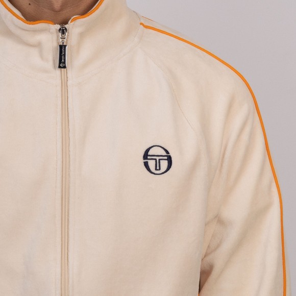 Sergio Tacchini Mens Beige Tasso Velour Track Top main image