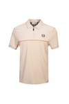 Sergio Tacchini Mens Beige Cardona Velour Zip Polo Shirt