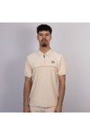 Sergio Tacchini Mens Beige Cardona Velour Zip Polo Shirt