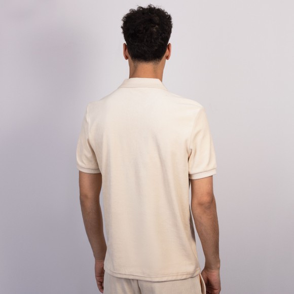 Sergio Tacchini Mens Beige Cardona Velour Zip Polo Shirt main image