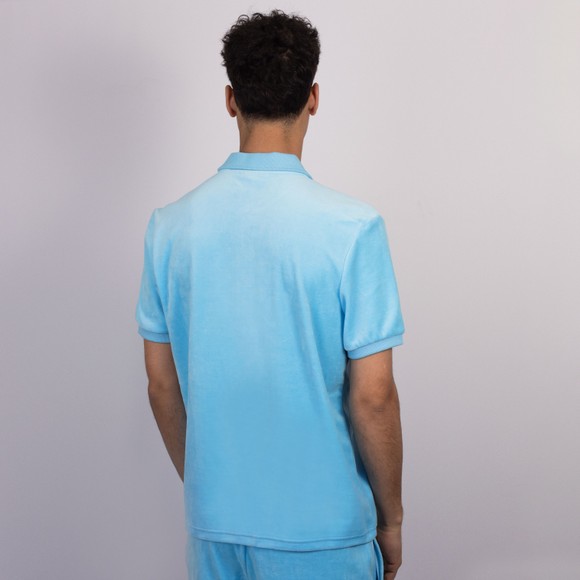 Sergio Tacchini Mens Blue Cardona Velour Zip Polo Shirt main image