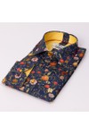 Claudio Lugli Mens Yellow Floral Shirt