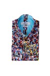 Claudio Lugli Mens Blue Ballroom Dancing Shirt