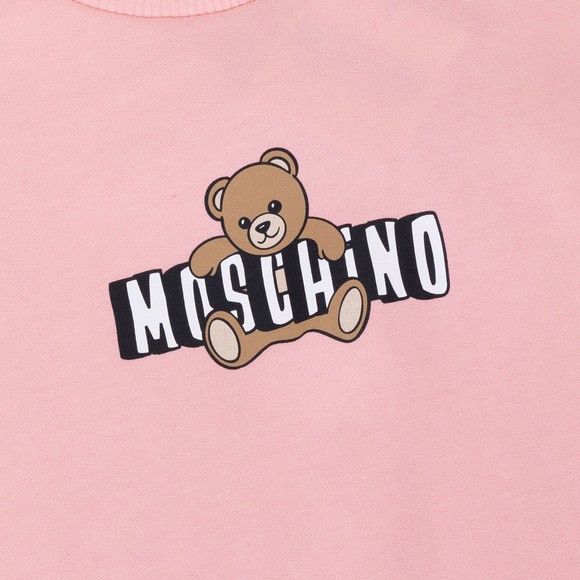 Moschino Girls Red Logo T Shirt Dress #3