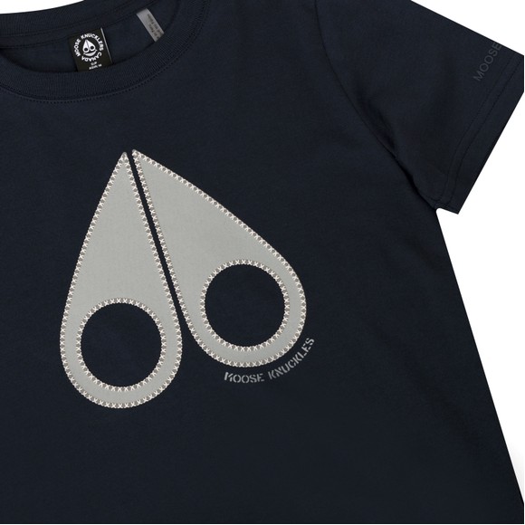 Moose Knuckles Boys Blue Tandem Pima Cotton T-Shirt #3