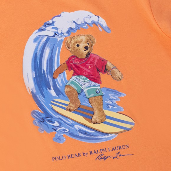 Polo Bear By Ralph Lauren Boys Red Surf Bear T Shirt #3