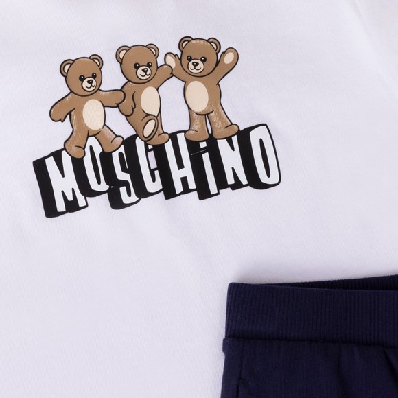 Moschino Boys White Baby Bear T Shirt & Short Set #3