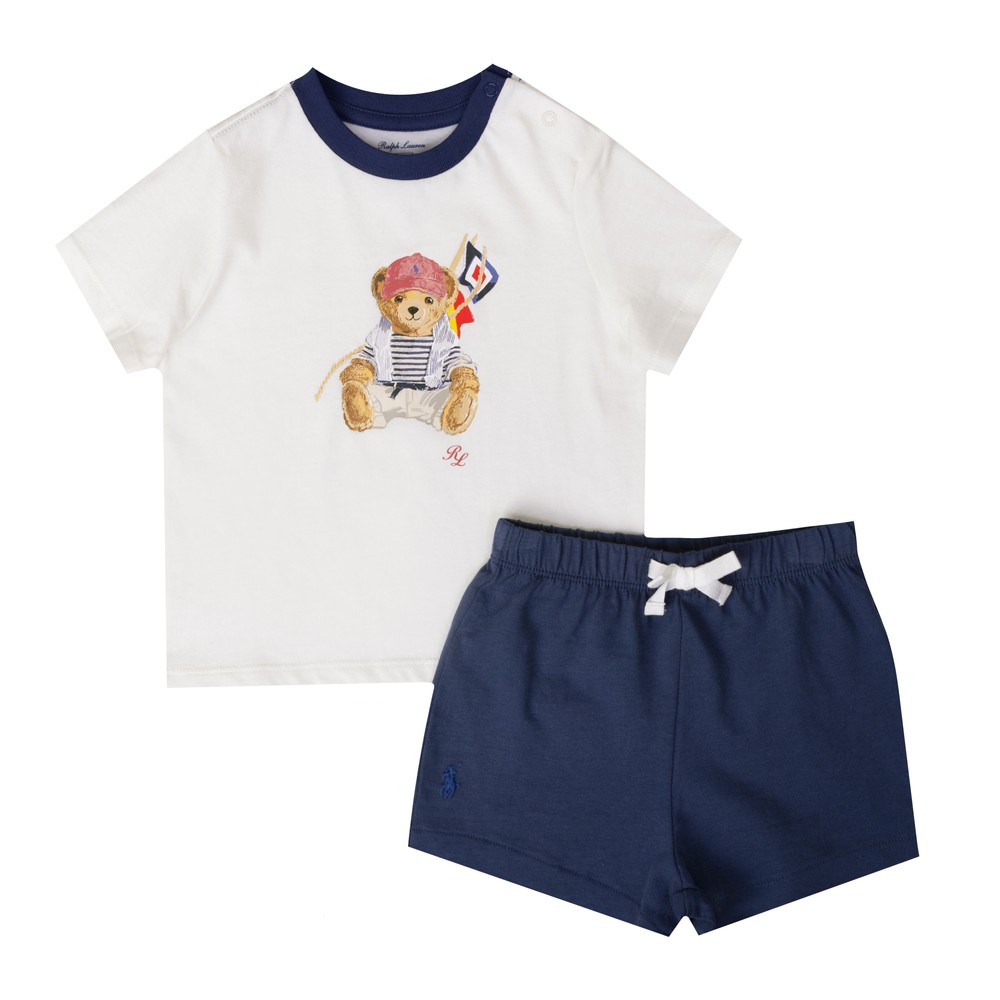 Bear Cotton Jersey T-Shirt & Short Set