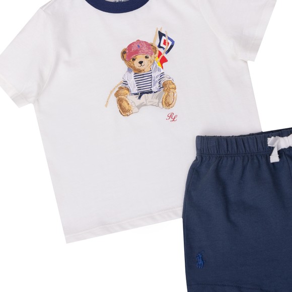 Polo Ralph Lauren Boys White Bear Cotton Jersey T-Shirt & Short Set #3