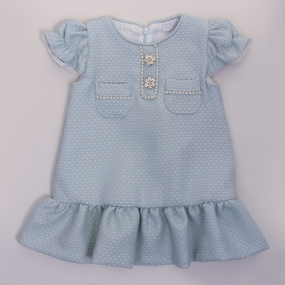 Crystal Detail Twill Dress