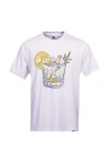 Pretty Green Mens White Gin and Tonic T-Shirt