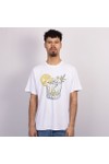 Pretty Green Mens White Gin and Tonic T-Shirt