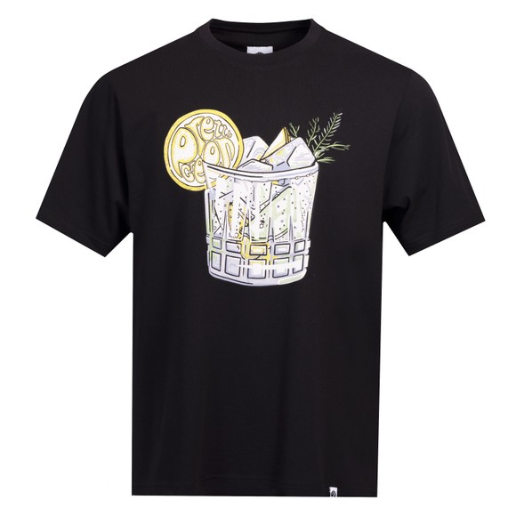 Pretty Green Mens Black Gin and Tonic T-Shirt