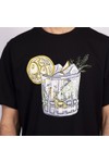 Pretty Green Mens Black Gin and Tonic T-Shirt